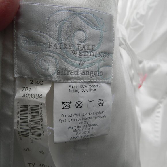 Disney Fairytale Weddings Dress ALFRED ANGELO 214C RAPUNZEL WHITE FIT FLARE 10 - Picture 8 of 10